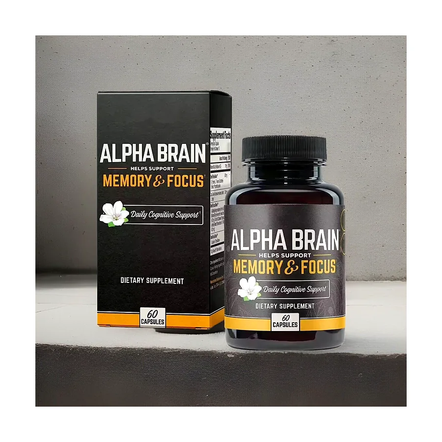 Alpha Brain Memory & Focus Daily Cognitive Support 60 CAPSULES
