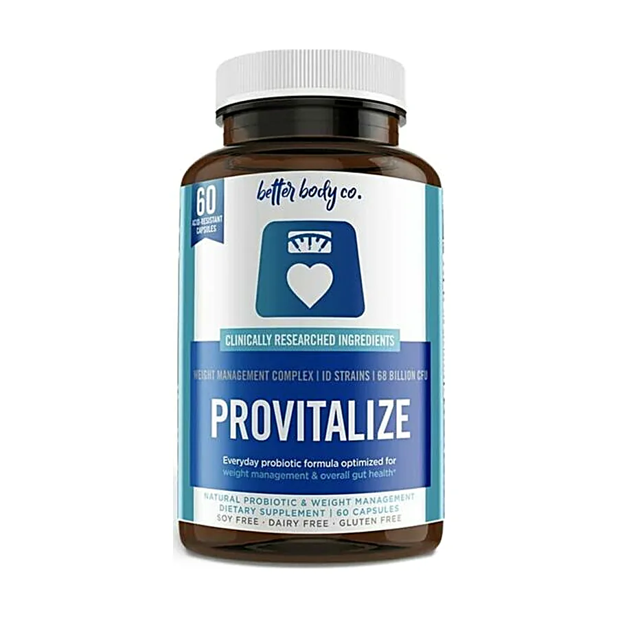 Better Body Co. Provitalize Best Natural Weight Management Probiotic - 60 Capsules
