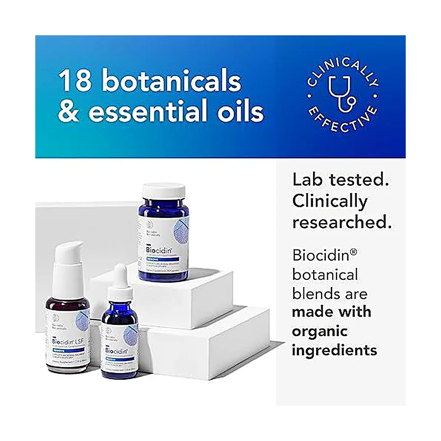Biocidin Capsules - Biofilm Disruptor - Supports Gut Detox Cleanse, Healthy Microbial Balance, Immune Function & Gut Health 90 Capsule