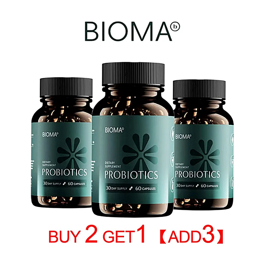 Bioma Probiotics for Digestive Health 3 In 1 Gut Health Probiotic 60 Caps