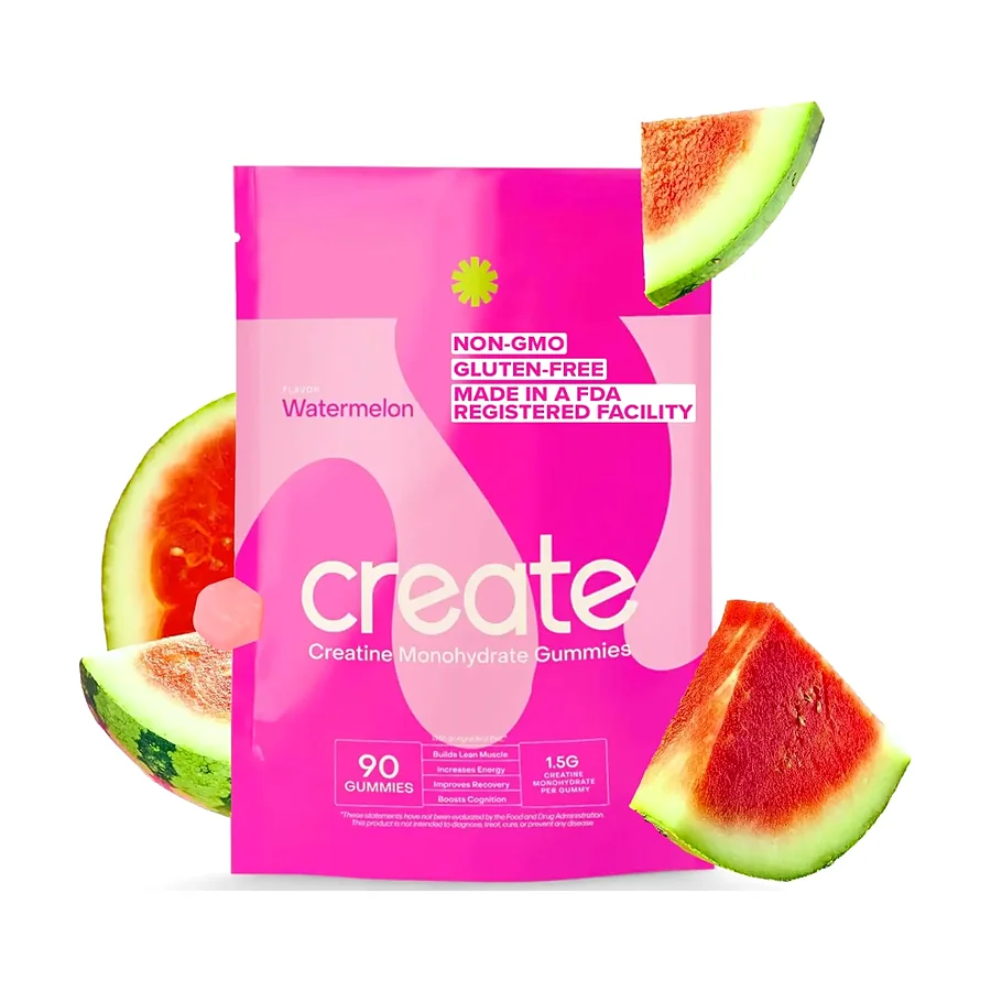 Create Creatine Monohydrate Gummies for Men & Women - 90ct Watermelon