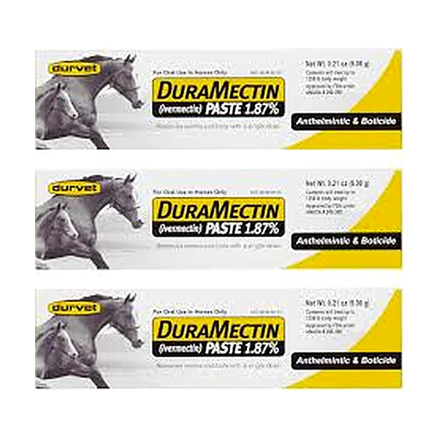 Durvet Duramectin Equine Wormer Paste - 3 Tubes