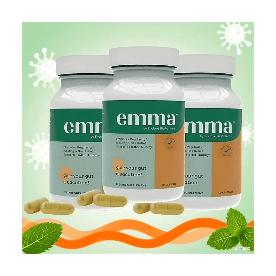 Emma Relief Supplement Konsciens Keto for Gut Bloating 60 Capsules