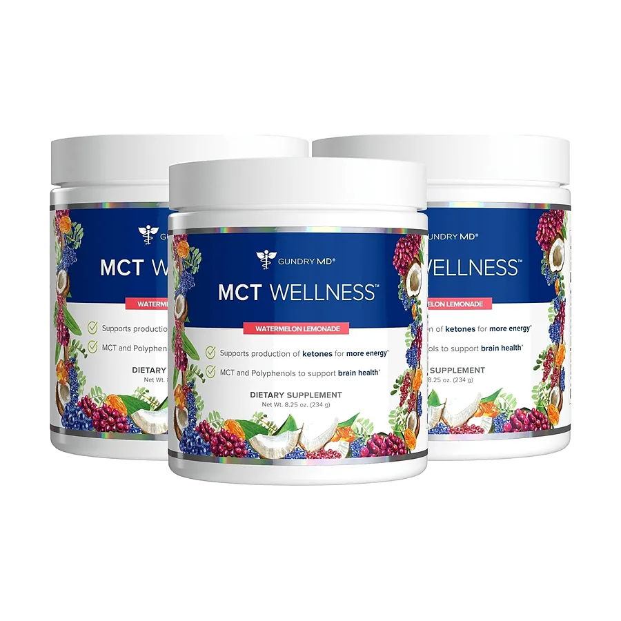 (PACK OF 6 ) GUNDRY MD MCT WELLNESS Watermelon Lemonade 8.25 OZ ( 234 G)