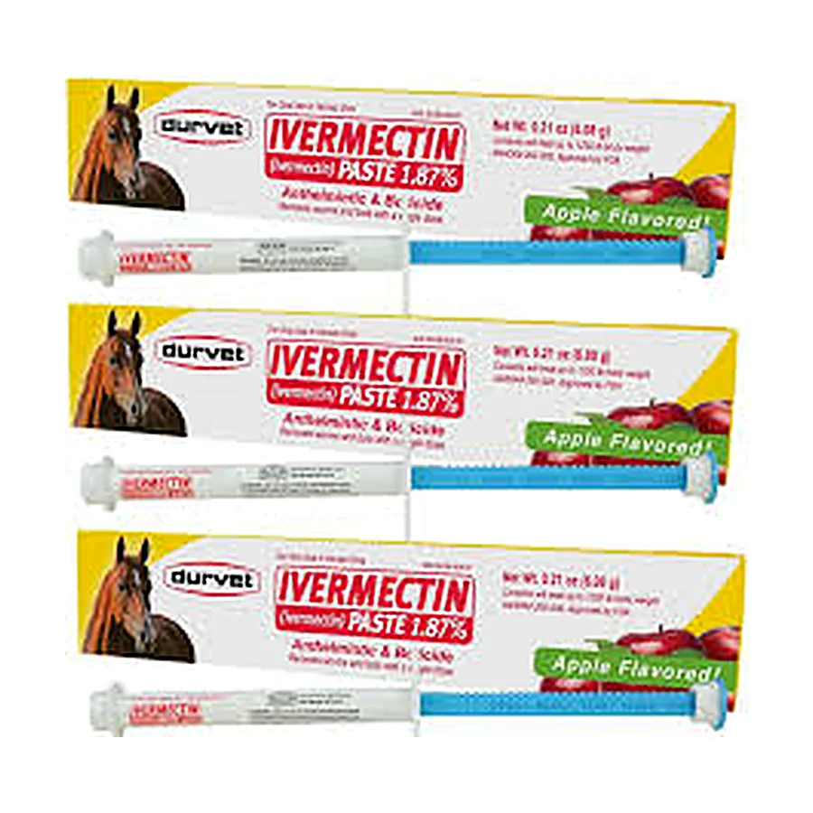 3 TUBES  Ivermectin Paste - Horse Wormer 6.08 Grams (3-Pack) + TL Bundles Sticker Included