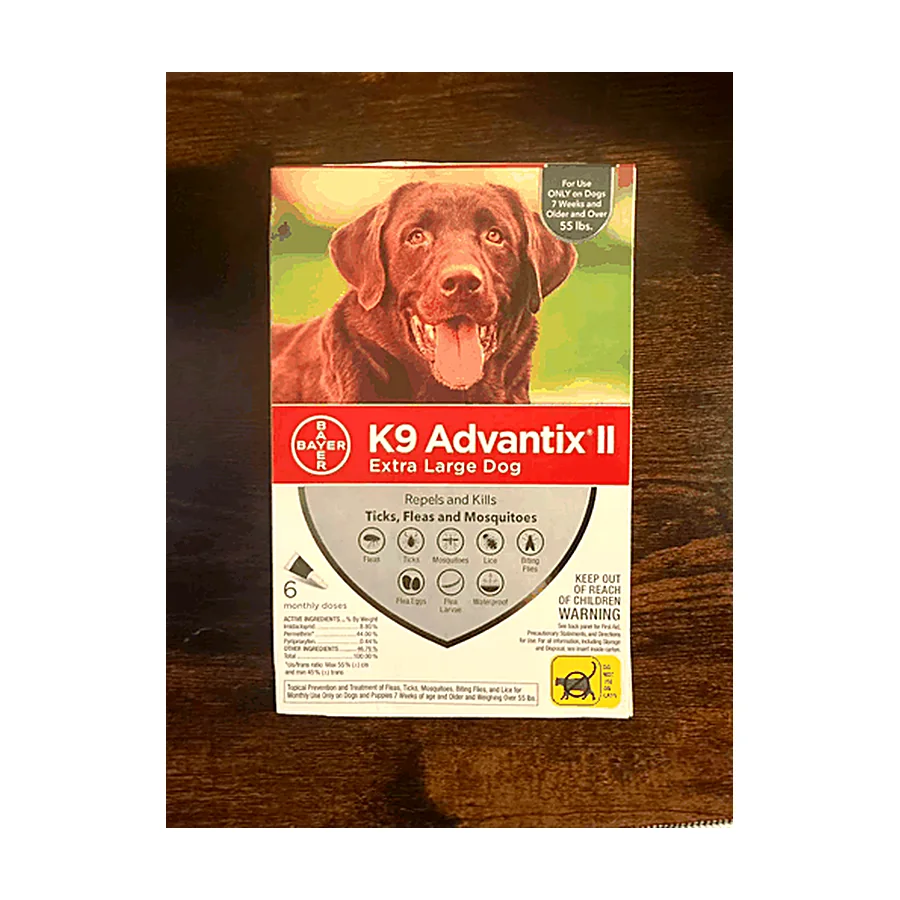 K9 Advantix II Flea and Tick Control Treatment for Extra Large Dogs 6 Doses