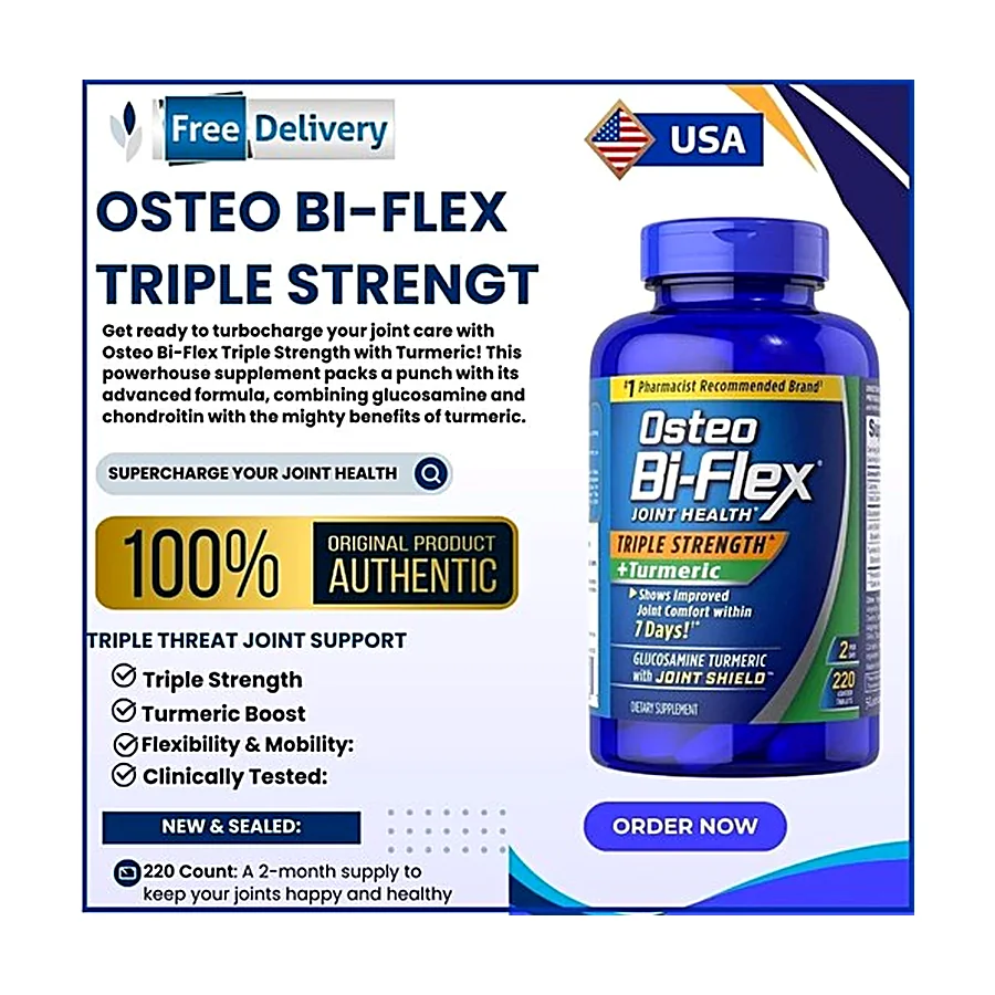 Osteo Bi-Flex Triple Strength + TURMERIC / 220 Capsule