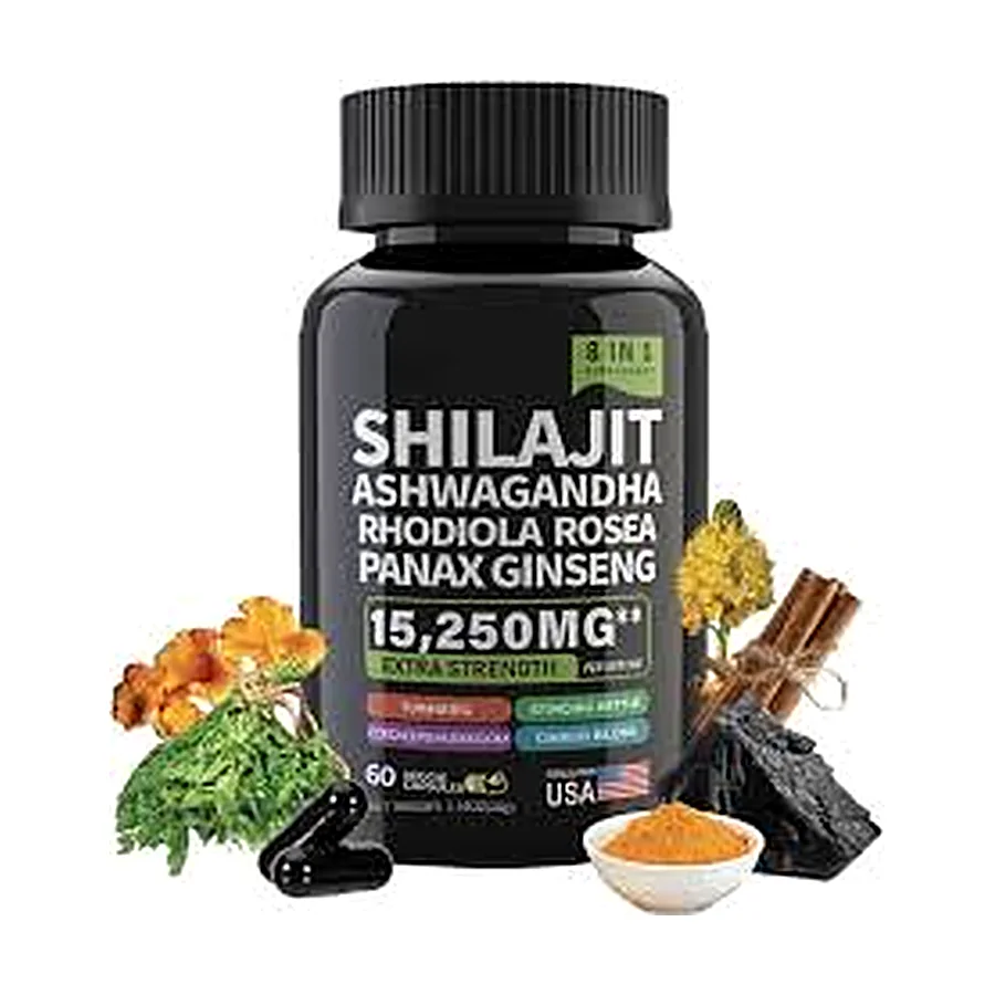Shilajit Multivitamin (Turmeric, Ashwagandha, Ginger, Cordyceps Mushrooms)