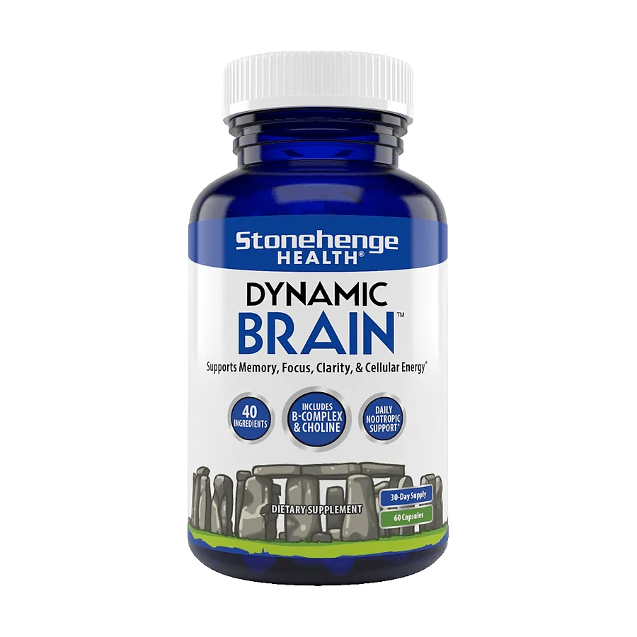 Stonehenge Health Dynamic Brain Supplement For Enhanced Memory and Focus 60 Caps